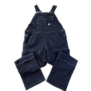 Carhartt Rugged Flex Double Knee Bib Overalls Womens Large 14/16 Reg 104044 464